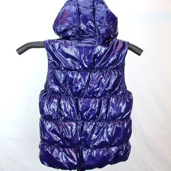 CLRIDE.n Puffy Purple Hooded Vest Size 90 - Picture 3 of 4